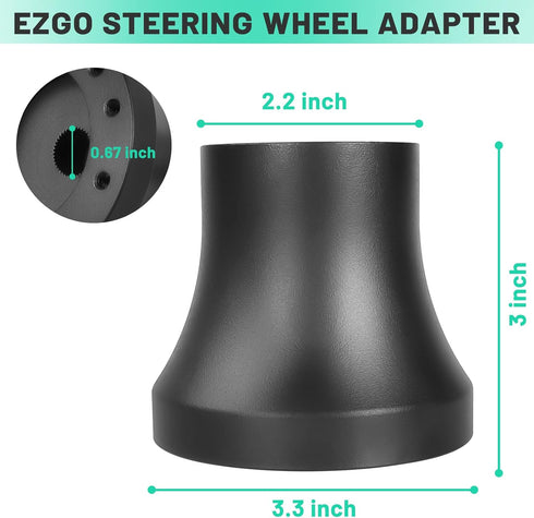 Golf Cart Steering Wheel Adapter For EZGO TXT & RXV Golf Cart Golf Cart Accessories...