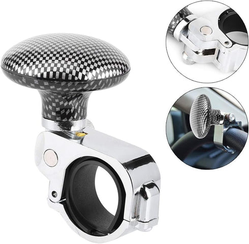 Universal Steering Wheel Knob Carbon Fiber Car Steering Wheel Assist Knob Steering Handle Ball for Car Truck Lorry Tractor(Carbon Fiber)...