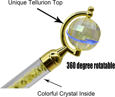 24PCS Novelty Globe Pens Tellurion Shape Pens Earth Day Pens Crystal Twistable Ballpoint Pens Black Ink For Teacher Students School Office Birthda...
