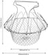 304 Stainless Steel Foldable Steam Rinse Strain Fry Basket Strainer Net Kitchen Cooking Tool for Fried Food or Fruits...