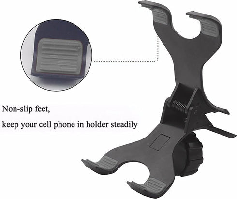 Suction Cup Phone Holder for Car Windshield & Dash with Extra 3M Adhesive Mounting Disk, 8" Flexible Gooseneck, Double Clip Mount Multi Purpose Us...