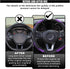 Car Steering Wheel Cover, 15 Inch Carbon Fiber Leather Elastic Steering Wheel Protector, Anti-Slip, Breathable & Soft Car Interior Accessories Uni...