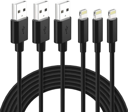 Nikolable Lightning Cable Certified iPhone Charger 3Pack 6ft Lighting to USB A Charging Cord Compatible with iPhone 14 13 12 11 Pro Max XS XR 8 Pl...