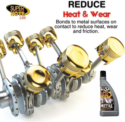 Engine Treatment SUPERKOTE 2000 / Metal Treatment/Super Lubricant/Heavy Duty/Anti Friction/Engine Metal Treatment/Lube/EP/Automotive/Cars / 8oz...