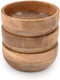 Mango Wood Round bowl Perfect for Nuts, Candy, Appetizer, Snacks, Olive and Salsa. Looks Absolutely Beautiful With Your Kitchen Setting. (5" x 5" ...