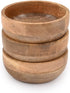 Mango Wood Round bowl Perfect for Nuts, Candy, Appetizer, Snacks, Olive and Salsa. Looks Absolutely Beautiful With Your Kitchen Setting. (5" x 5" ...