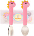 Toddler Utensils,Baby Spoons Fork Sets,Kids Silverware with Silicone Handle,Dinosaur Toddler Spoons Forks-Pink...