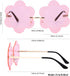 Strawberry Shape Sunglasses Retro Trendy Fun Sunglasses for Women Men Christmas Decorations Party Favor...