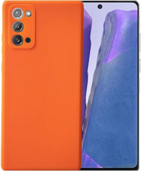 Compatible with Samsung Galaxy Note 20 or Note 20 5G Soft Liquid Silicone Gel Cell Phone Mobile Basic Back Case Cover (Orange)...