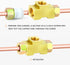 GASHER 2PCS Brass Brake Line Tee Fittings 7/16"-24 Threads Inverted Flare Female Union for Fuel/AIR/Lquid/Gas...