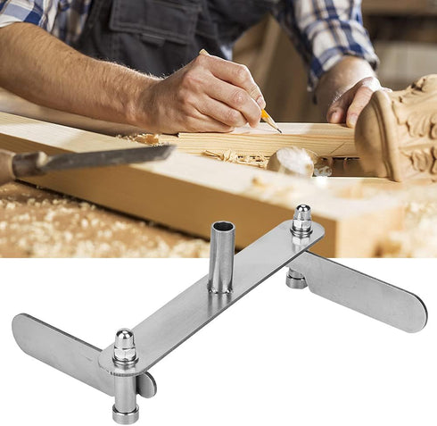 Center Finder, Stainless Steel Woodworking Marking Positioning Gauge Scriber Centering Tool Wood Center Finding Marker,Center Line Scriber Woodwor...