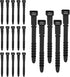 20pcs Silicone Cable Ties Reusable Zip Ties Black Elastic Cord Organizer Wire Management Ties Straps Bundling and Fastening Cable for Home Office ...