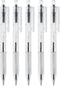 MUJI MoMA Polycarbonate Clear Ball Point Gel Pen Black 0.7mm 5pcs Made in Japan...
