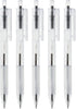 MUJI MoMA Polycarbonate Clear Ball Point Gel Pen Black 0.7mm 5pcs Made in Japan...