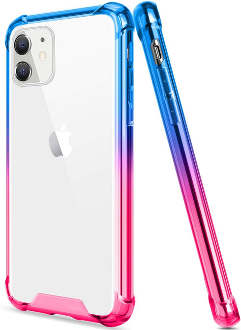 Salawat for iPhone 11 Case, Clear iPhone 11 Case Cute Gradient Anti Scratch Slim Phone Case Cover Reinforced TPU Bumper Shockproof Protective Case...