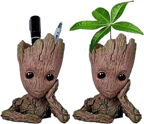 6'' Baby Groot Flowerpot Succulent Planter Pot Pen Holder Cute Desk Decor Garden Home Gift for Friends Kids Indoor Plants...
