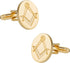 Gold Masonic Cufflinks for Men - Gold Freemason Cufflinks with Presentation Box...