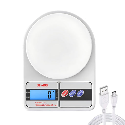 Digital Kitchen Scale, Electronic Rechargeable Multi Food Scale with LCD Display for Food Meat Cooking Nutrition Weight Balance Scale - 10000g/353...