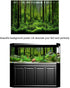 Aquarium Background 10 Gallon Tank Aquarium Poster Aquarium Forest Background Picture Fish Tank Background PVC Adhesive Underwater Forest Tank Pos...