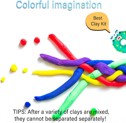 Modeling Clay for Kids, VANJETO Molding Magic Clay for Kids Air Dry, Super Soft Clay for DIY Slime, Ultra Light Air Dry Modeling Clay for Toddlers...