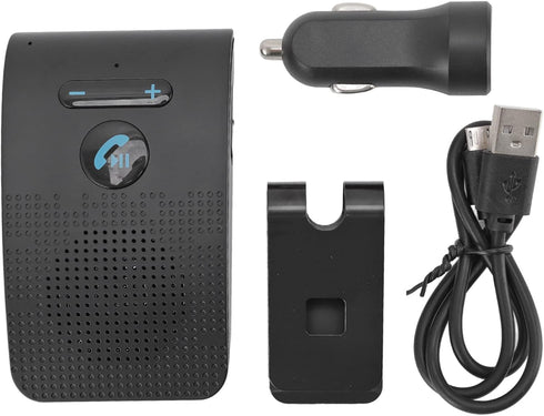 SP09 Handsfree Bluetooth Speaker for Cell Phone, Wireless in Car Speakerphone with Visor Clip, Motion Auto On, Connect 2 Phones, 10 Hours Talking ...