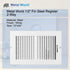 Metal World 10"x4" 2-Way 1/2" Fin Steel Register...