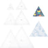 BENECREAT 6Pcs Free Motion Triangle Quilting Template Set, Acrylic Transparent Quilting Rulers for Machines Quilting DIY Designs On Shirts...