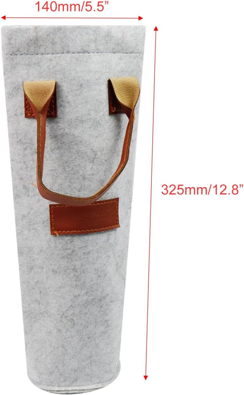 Semetall 6Pcs Single Bottle Wine Tote Bags,Wine Carrier Tote Bags for Outdoor Carrying,Traveling,Light Grey...