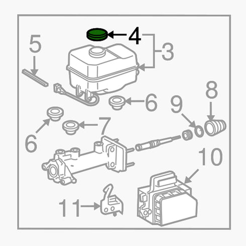 47230-47090 Brake Master Cylinder Fluid Bottle reservoir Cap Fit for Toyota Tacoma Tundra 4Runne RAV4 Camry Corolla Avalon FJ Cruiser Highlander L...