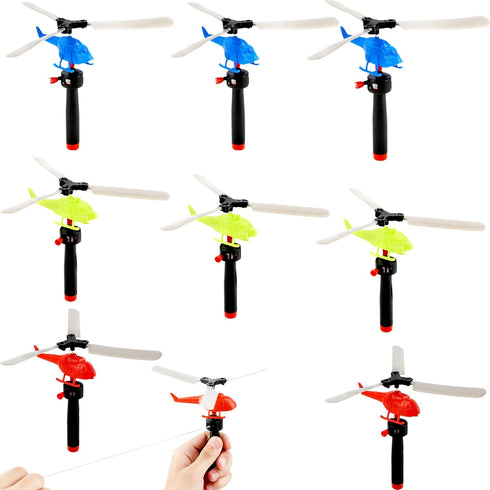 12 Pack Flying Toy Hand Helicopter Flying Planes Toys Plastic Flying Helicopter Airplane Toys for Kids Outdoor Party Favors Classroom Prizes Birth...