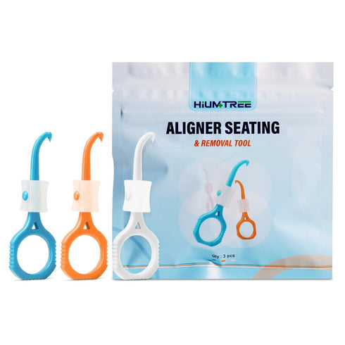 3 pcs 2 IN 1 Clear Aligner Removal & Seating Tool for Invisible Removable Braces & Trays, Retainers - Clean and Hygienic Oral Care Accessory, A Mu...