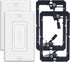 VCELINK Wall Plate Cable Pass Through with Mounting Bracket, Single Gang Flexible Rubber Opening Cable Outlet Cover for Low Voltage Cables, Wall M...