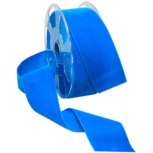 Morex Ribbon 012 Nylvalour Swiss Velvet Ribbon, Carribean Blue...