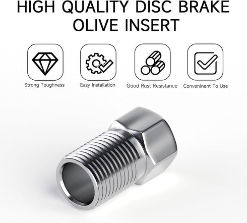 4pcs Bike Brake Hose Bolt Connecting Insert Kit for Shimano BH90, Brake Hose Bolt Replacement, Hydraulic Disc Brake Service Kit...
