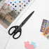 NatSumeBaics 7" Small Scissors All Purpose Cute Black Office Paper Scissors Craft Student Scissor Professional Shears for school and home (7” Blac...