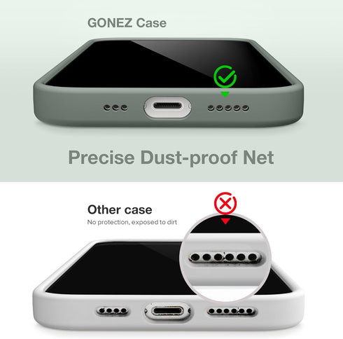 GONEZ for iPhone 14 Pro Case, with 2 Pack Screen Protector + 2 Pack Camera Lens Protector, Soft Anti-Scratch Microfiber Lining, Shockproof Protect...