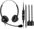 Lightweight Wired RJ9 Telephone Headphone Call Center Headset, Corded Deskphone Headset Compatible with Yealink T26 T31 T33 T42 T46 T48 T53 T54 et...