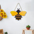 MACLARONX Wooden Bumble Bee Decor 12" Large Honey Bee Cutouts Wall Sign Crafts for Porch front door Home Patio Yard Garden Home Decorations...