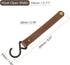 uxcell Leather S Hooks, 8Pcs Camping Hook Hanger Multipurpose S-Shaped Hangers for Outdoor Picnic Hanging Pots Pans Utensils, Dark Brown...
