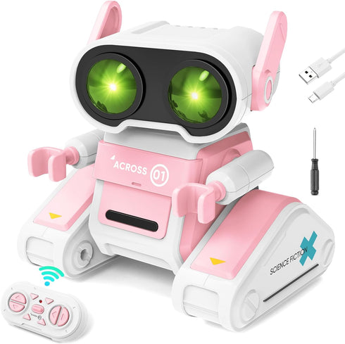 Robot Toys, Remote Control Toy Robots, RC Robots for Kids with LED Eyes, Flexible Head & Arms, Dance Moves and Music, Birthday for Kids Age 3 4 5 ...