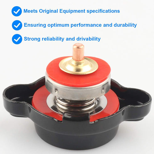 High Pressure Radiator Cap with Temperature Gauge, 1.8 Bar Radiator Cap 25.6psi Compatible with Honda, Kawasaki, Suzuki, Yamaha, Polaris Ranger, H...