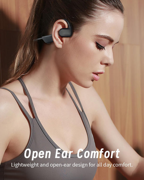 Open Ear Headphones, 16.2mm Dynamic Speaker Air Conduction Wireless Headphones Bluetooth 5.3 Wireless Earbuds with Premium Sound, Sweat Resistant ...