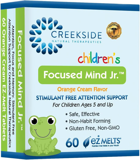 Focused Mind Jr., Focus and Memory Support for Children, Pediatrician Formulated, Stimulant Free Attention Support with Inositol, DMAE, Sugar-Free...