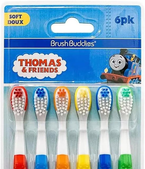 Brush Buddies Thomas & Friends Toothbrush for Kids, Kids Toothbrushes, Toddler Toothbrush Ages 2-4, Soft Bristles for Kids, 6PK...