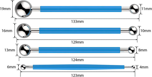 13PCS Fondant Tool, Cake Decorating Hand Tool, Double Head Metal Ball, Gum Paste Modeling Tools...