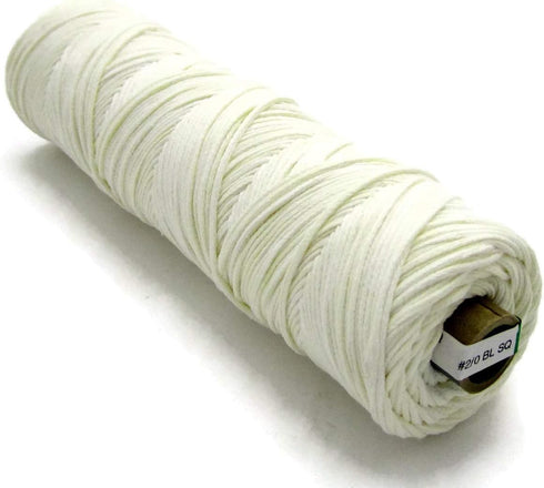 528 Foot Spool - Size #2/0-100% Cotton Square Braid Candle Wick - Unprimed and Lead-Free - Made in The USA...