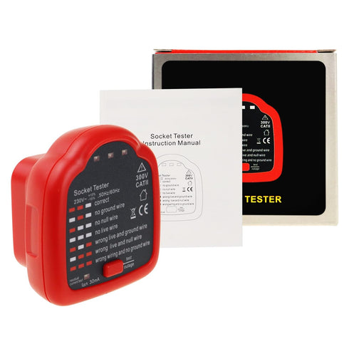 Automatic Electric Circuit Polarity Phase Voltage Detector Wall Plug Breaker Finder US Socket Tester Outlet Tester RCD Test (US Plug)...