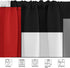 Emvency 2 Pack Valances Window Treatments Red and Black Geometry Abstract Modern Art Blackout Drapes Adjustable Curtain Valances for Windows Livin...