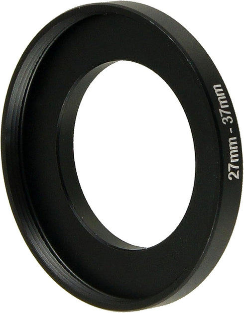 uxcell 27mm-37mm Step Up Ring Adapter for Camera, Metal 27mm to 37mm Camera Lens Hood Stepping Up Ring Filter for Digital DSLR SLR Camera, Black...