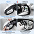 1797 Blind Spot Mirrors 2 Pack Side Mirror Rain Guard for Car Rear View Round Adjustable Convex Carbon Fiber Exterior Accessories Reverse Change L...